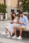 LiaQuenn - Rahat ve Hafif Yüksek Tabanlı Yürüyüş Günlük Spor Giy Çık Unisex Beyaz-Siyah Sneaker Ayakkabı