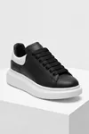 LiaQuenn - Rahat ve Hafif Yüksek Tabanlı Yürüyüş Günlük Spor Giy Çık Unisex Beyaz-Siyah-Beyaz Sneaker Ayakkabı