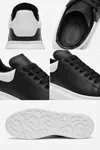 LiaQuenn - Rahat ve Hafif Yüksek Tabanlı Yürüyüş Günlük Spor Giy Çık Unisex Beyaz-Siyah-Beyaz Sneaker Ayakkabı