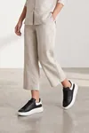 LiaQuenn - Rahat ve Hafif Yüksek Tabanlı Yürüyüş Günlük Spor Giy Çık Unisex Beyaz-Siyah-Beyaz Sneaker Ayakkabı