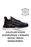 Hakiki Deri Jel Köpük Yüksek Taban Ortopedik İthal Bağcıklı Spor Ayakkabı Sneaker Dar kalıp