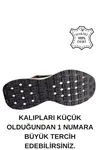 Hakiki Deri Jel Köpük Yüksek Taban Ortopedik İthal Bağcıklı Spor Ayakkabı Sneaker Dar kalıp