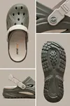 Terra Strata: Erkek Çift Tabanlı Haki - Bej Comfort Clog Erkek Terlik - Tokalı Arka Bantlı Spor Sandalet, Havuz, Plaj ve Günlük Doğa Yürüyüşü Anatomik Terliği