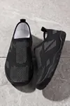 WAVEGLIDE - Esnek Siyah - Beyaz Unisex Deniz ve Plaj Ayakkabısı, Nefes Alabilir ve Hızlı Kuruyan Kumaş Dokulu Hafif Havuz ve Sörf Ayakkabısı