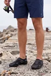 WAVEGLIDE - Esnek Siyah - Beyaz Unisex Deniz ve Plaj Ayakkabısı, Nefes Alabilir ve Hızlı Kuruyan Kumaş Dokulu Hafif Havuz ve Sörf Ayakkabısı