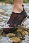 WAVEGLIDE - Esnek Siyah - Turuncu Unisex Deniz ve Plaj Ayakkabısı, Nefes Alabilir ve Hızlı Kuruyan Kumaş Dokulu Hafif Havuz ve Sörf Ayakkabısı