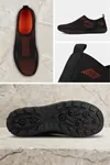 WAVEGLIDE - Esnek Siyah - Turuncu Unisex Deniz ve Plaj Ayakkabısı, Nefes Alabilir ve Hızlı Kuruyan Kumaş Dokulu Hafif Havuz ve Sörf Ayakkabısı
