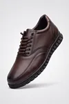 Brown Black – Elastik Bağcıklı Esnek Hafif Taban Günlük Comfort Erkek Casual Klasik Ayakkabı