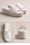 Soft Knit – Triko Bantlı Hafif Dolgu Topuklu Günlük Anatomik Kadın Terliği