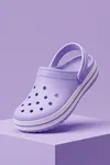 EasyStep - Lila - Beyaz Hafif EVA Sabo Terlik, Ergonomik Tabanlı Nefes Alabilen Islak Zemin Uyumlu Kemerli Hastane, Plaj, Ev ve Günlük Kullanım Terliği - Clog Sandalet