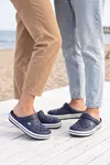 EasyStep - Lacivert Unisex Hafif EVA Sabo Terlik, Ergonomik Tabanlı Nefes Alabilen Islak Zemin Uyumlu Kemerli Hastane, Plaj, Ev ve Günlük Kullanım Terliği - Clog Sandalet