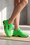 AeroKnit Zumba – Nefes Alabilen Çorap Ayakkabı Esnek Triko Dokulu Ultra Hafif Kadın Erkek Spor Ayakkabı Günlük Koşu ve Fosforlu Yeşil Unisex Yürüyüş Ayakkabısı