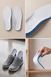 Footcare Memory Foam Comfort: Akıllı Hafızalı Beyaz Kumaş Kaplama Ortopedik Ayakkabı Tabanlığı (39-45 Numara, Darbe Emici Anatomik Destek)