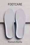 Footcare Memory Foam Comfort: Akıllı Hafızalı Beyaz Kumaş Kaplama Ortopedik Ayakkabı Tabanlığı (39-45 Numara, Darbe Emici Anatomik Destek)