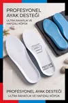 Footcare Memory Foam Comfort: Akıllı Hafızalı Beyaz Kumaş Kaplama Ortopedik Ayakkabı Tabanlığı (39-45 Numara, Darbe Emici Anatomik Destek)