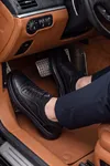 SnapGlide Slipon - Hakiki Deri Esnek Çoraplı Stoper Bağcıklı Erkek Casual Ayakkabı, Konforlu Tabanlı Pratik Şık Erkek Sneaker