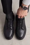 SnapGlide Slipon - Hakiki Deri Esnek Çoraplı Stoper Bağcıklı Erkek Casual Ayakkabı, Konforlu Tabanlı Pratik Şık Erkek Sneaker