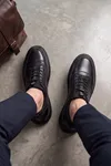 SnapGlide Slipon - Hakiki Deri Esnek Çoraplı Stoper Bağcıklı Erkek Casual Ayakkabı, Konforlu Tabanlı Pratik Şık Erkek Sneaker