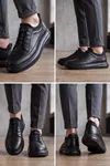 SnapGlide Slipon - Hakiki Deri Esnek Çoraplı Stoper Bağcıklı Erkek Casual Ayakkabı, Konforlu Tabanlı Pratik Şık Erkek Sneaker
