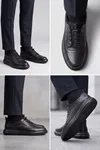 SnapGlide Slipon - Hakiki Deri Esnek Çoraplı Stoper Bağcıklı Erkek Casual Ayakkabı, Konforlu Tabanlı Pratik Şık Erkek Sneaker