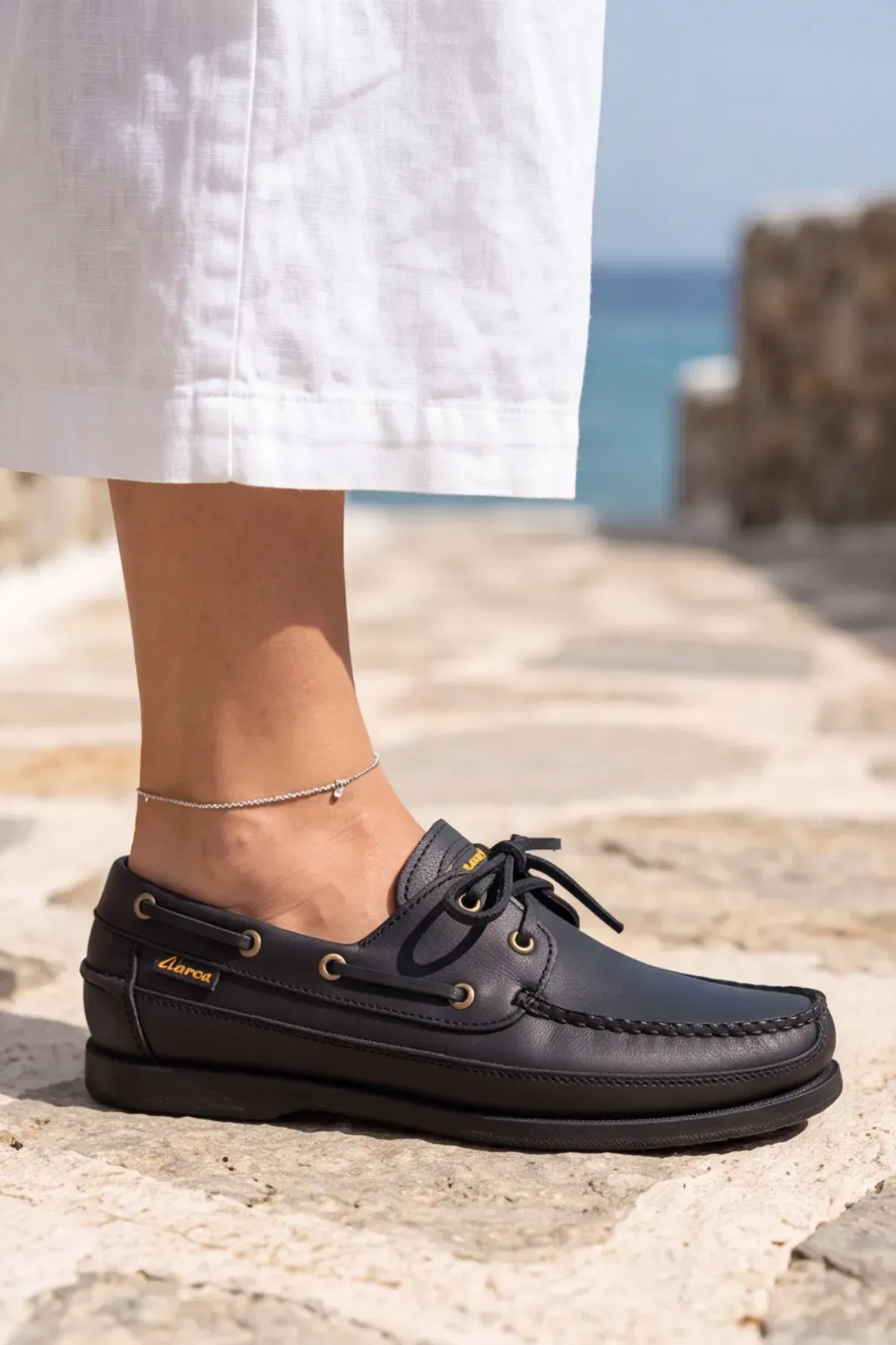 Blue Boy Marina – Siyah Hakiki Deri Lüks Erkek Tekne Ayakkabısı, Makosen, Loafer ve Casuall Ayakkabısı (40-46 Numara) 6206
