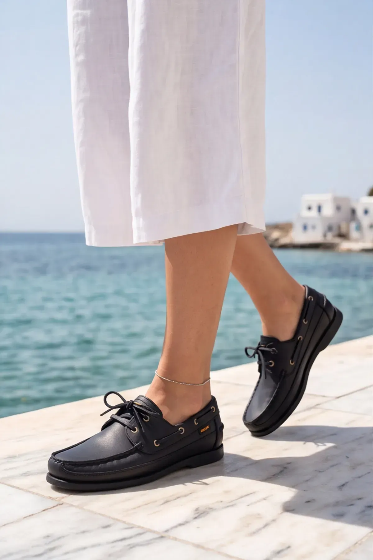 Blue Boy Marina – Siyah Hakiki Deri Lüks Erkek Tekne Ayakkabısı, Makosen, Loafer ve Casuall Ayakkabısı (40-46 Numara) 6206