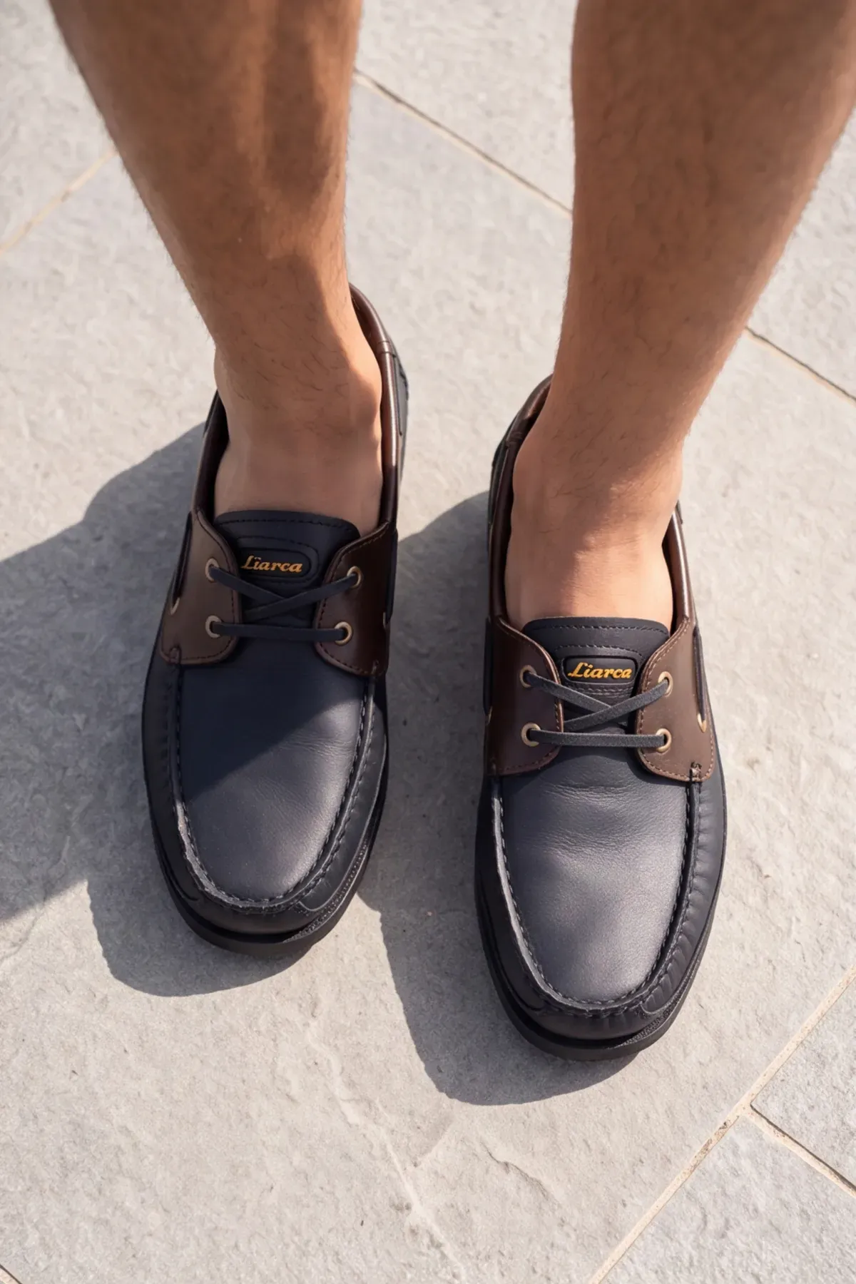 Blue Boy Marina – Siyah Kahve Hakiki Deri Lüks Erkek Tekne Ayakkabısı, Makosen, Loafer ve Casuall Ayakkabısı (40-46 Numara) 6206