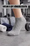 ScentaSoft 9'lu Paket 3 Renkli Özel Yıkanmış Parfümlü Pamuklu Likralı Erkek Bilek Boy Soket Çorap