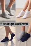 ScentaSoft 9'lu Paket 3 Renkli Özel Yıkanmış Parfümlü Pamuklu Likralı Erkek Bilek Boy Soket Çorap