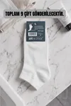 ScentaSoft 9'lu Paket 3 Renkli Özel Yıkanmış Parfümlü Pamuklu Likralı Erkek Bilek Boy Soket Çorap
