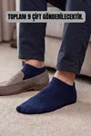 ScentaSoft 9'lu Paket 3 Renkli Özel Yıkanmış Parfümlü Pamuklu Likralı Erkek Bilek Boy Soket Çorap