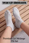 Velocto 9 Çift Özel Yıkanmış Parfümlü Pamuklu Bilek Boy Unisex Çorap Seti