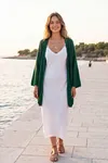 2 TREND RENK BİR ARADA Avantaj Paketi - Yarasa Kol İnce Triko Kadın Hırka Seti Salaş Mevsimlik Hafif Çantada Taşınabilir Kadın ve Genç Hırka Set