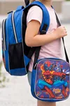 SuperHero Beslenme Çantalı İlkokul Ve Anaokulu Sırt Çantası Seti Ergonomik Çocuk Okul Çantası