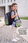 Little Dino Beslenme Çantalı İlkokul Ve Anaokulu Sırt Çantası Seti Ergonomik Çocuk Okul Çantası