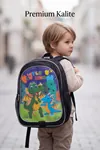 Little Dino Beslenme Çantalı İlkokul Ve Anaokulu Sırt Çantası Seti Ergonomik Çocuk Okul Çantası