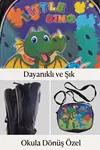 Little Dino Beslenme Çantalı İlkokul Ve Anaokulu Sırt Çantası Seti Ergonomik Çocuk Okul Çantası