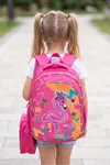 Flamingo Desenli Beslenme Çantalı İlkokul Ve Anaokulu Sırt Çantası Seti Ergonomik Çocuk Okul Çantası
