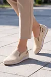 Kadın Ortopedik Delikli Comfort Günlük Ayakkabı BEJ