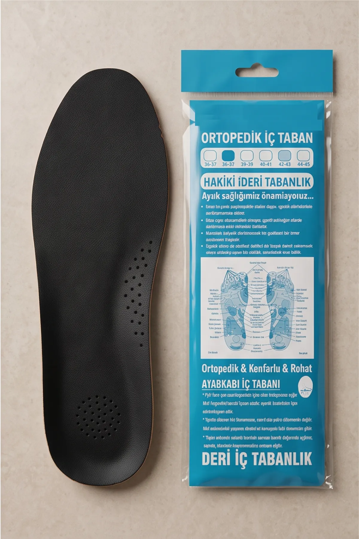 AeroForm Comfort: Memory Foam Akıllı Hafızalı Hakiki Deri Kaplama Ortopedik Ayakkabı Tabanlığı (36-45 Numara, Darbe Emici Anatomik Destek)