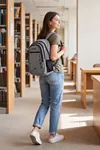 4 Bölmeli Ergonomik Okul Lise Üniversite ve Günlük Çok Fonksiyonlu Geniş Hacimli Şehir ve Seyahat Antrasit Sırt Çantası