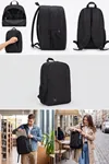 Unisex Üniversite Okul İş Günlük Kullanım Siyah Sırt Çantası Hafif Ergonomik Tasarım