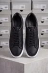 Asterio %100 Hakiki Deri Sararmayan Faylon Taban Sneaker Klasik Siyah Beyaz Ayakkabı