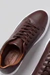 Asterio %100 Hakiki Deri Sararmayan Faylon Taban Sneaker Klasik Kahverengi Beyaz Ayakkabı