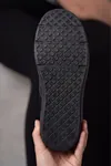 Siyah Kadın Sneaker Kalın Taban Bağcıklı Rahat Günlük Yürüyüş Spor Ayakkabı