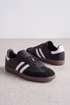 Retro Classic Süet Detaylı Günlük Unisex Siyah Sneaker,  Zamansız Tasarım Yürüyüş Ayakkabısı