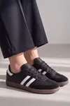 Retro Classic Süet Detaylı Günlük Unisex Siyah Sneaker,  Zamansız Tasarım Yürüyüş Ayakkabısı