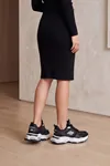 Urban Motion Siyah Beyaz Kalın Taban Sneaker Siyah 