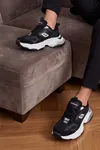 Urban Motion Siyah Beyaz Kalın Taban Sneaker Siyah 