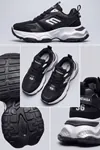 Urban Motion Siyah Beyaz Kalın Taban Sneaker Siyah 